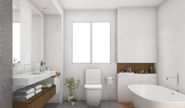 minimalistic white bathroom