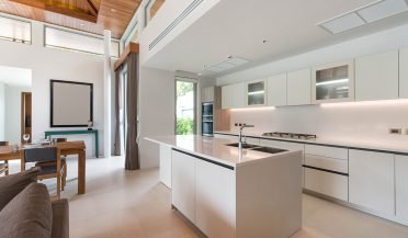 minimalistic white dry kitchen
