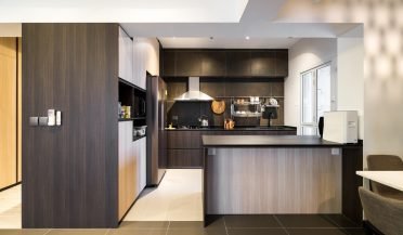 hdb kitchen dark laminate carpentry