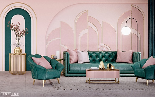 Top quality luxury pastel themed interior design