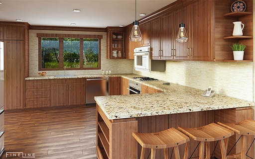 residential interior design granite kitchen